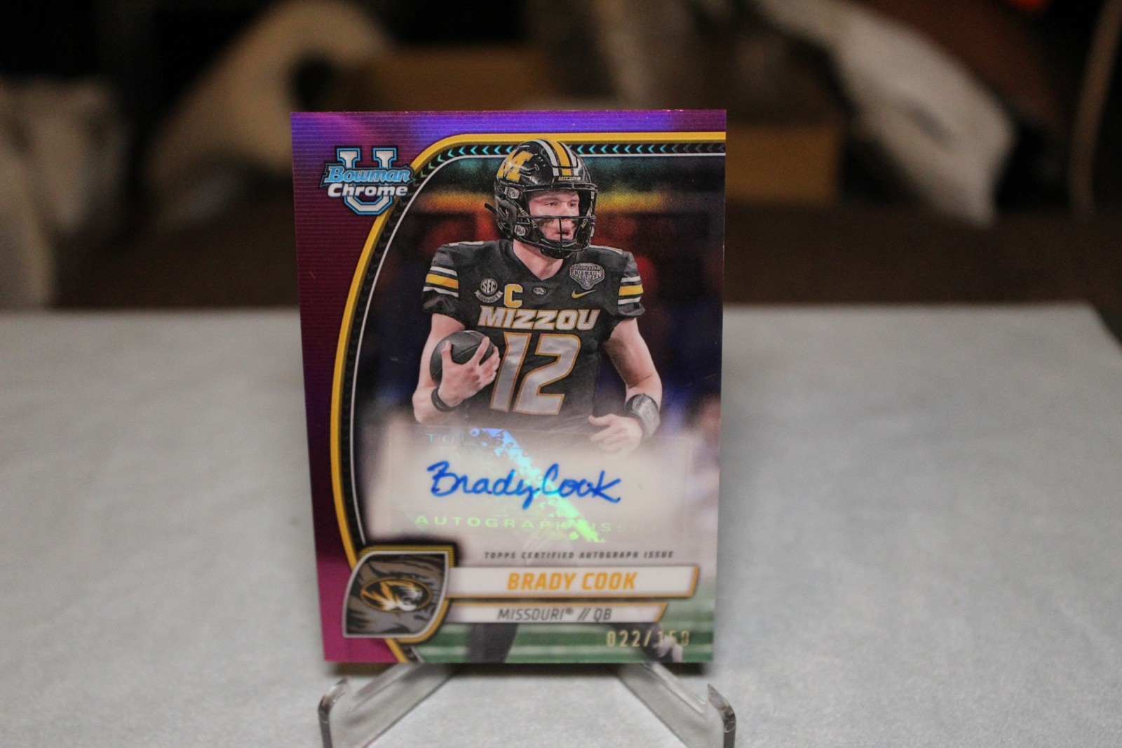 2024 Bowman U Chrome Brady Cook Fuchsia Refractor Auto /150