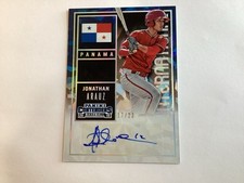 2015 Contenders International Ticket Cracked Ice Auto #d/23 Jonathan Arauz-17/23