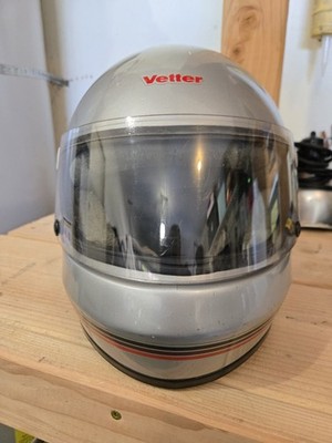VTG 1980 VETTER SNELL Racing Motorcycle Helmet  Full Face USA RETRO