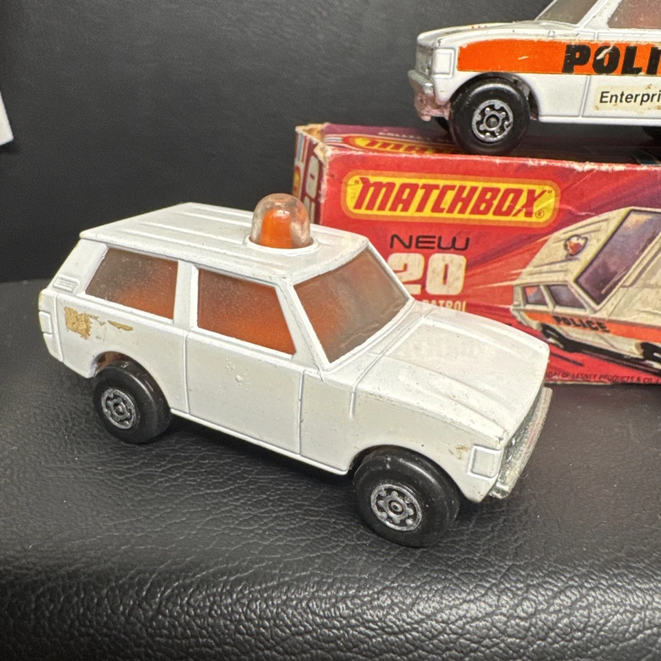 4-lot Matchbox Superfast Rola-matics MB20 Police Patrol  Lesney Original Box - Image 2 of 4