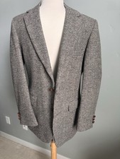 Vtg Harris 100 pure Scottish Wool Tweed Houndstooth Men's Blazer vintage