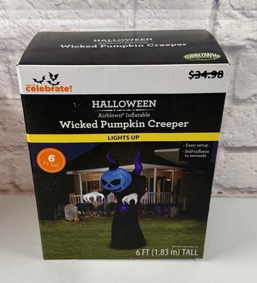 Gemmy 6  Airblown Inflatable Wicked Pumpkin Creeper Halloween Airblown BRAND NEW