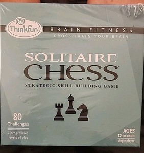 ThinkFun Brain Fitness Solitaire Chess Strategic Skill Building Game, SEALED