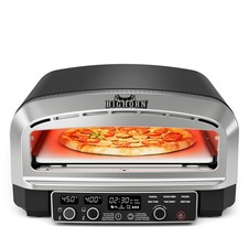 BIG HORN OUTDOORS 14" Electric Indoor Pizza Oven, 6 Presets, Stone & Peel