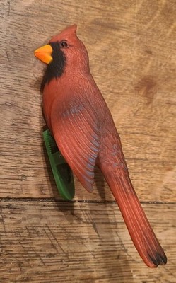 Vintage Hallmark Red Cardinal Tree Trimmer Clip Christmas Ornament 1978