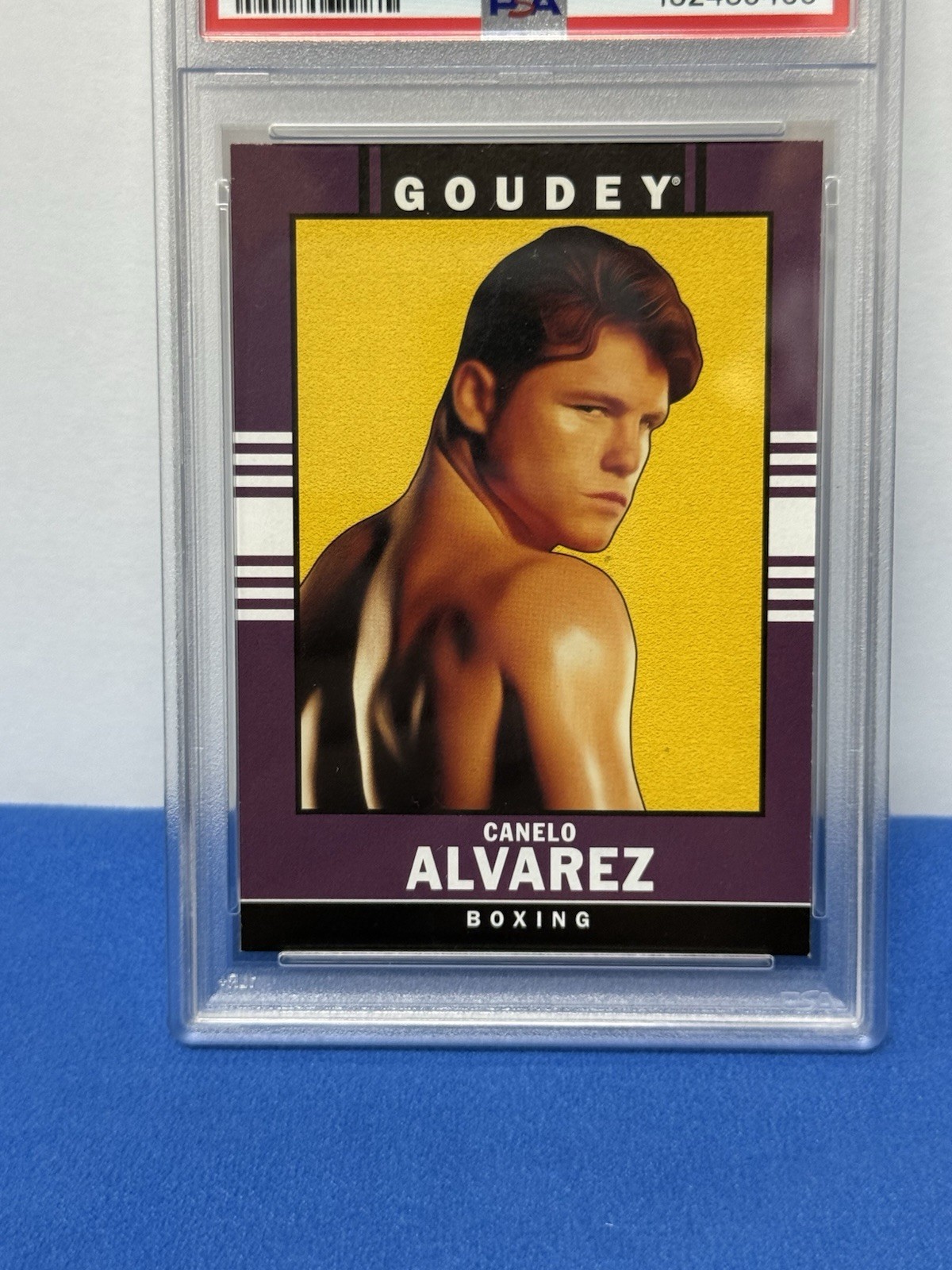 2014 Goodwin Champions Goudey Insert Canelo Alvarez #40 PSA 8 POP 4 None Higher view 3