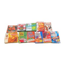 Vintage 1970s Play Food Grocery Boxes Lot Of 11- Kellogg, Sunshine, Jell-O
