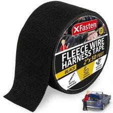 XFasten Wire Harness Tape 2 Inch x 50 2-Inch x 50-Feet Single Pack , Black