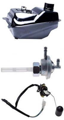 Kraftstofftank für Motorroller + Benzinhahn Gewinde: M16x1.50 + Tankgeber 3 Pins