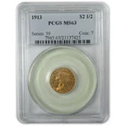 1913 Indian Head Gold Quarter Eagle MS 63 PCGS Uncirculated SKU:CP327