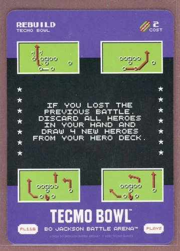 2026 Bo Jackson Battle Arena Tecmo Bowl Plays #116 Rebuild