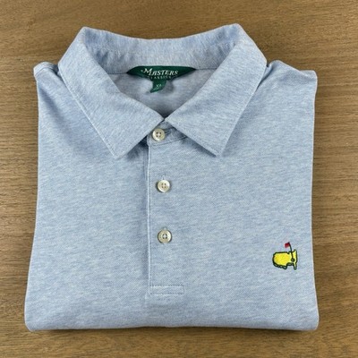 Masters Classics Polo Golf Shirt Men s XL Blue Heather Augusta National PGA Tour