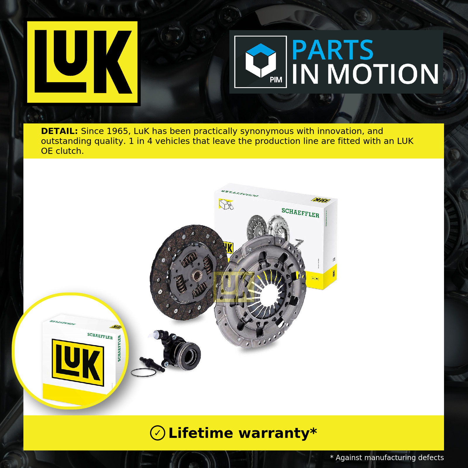 Clutch Kit 3pc (Cover+Plate+CSC) fits VAUXHALL ZAFIRA A, B 1.6 1.8 99 to 14 LuK - Image 16