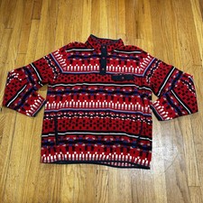 Eddie Bauer Mens TXL Fleece 1/4 Snap Aztec Geometric Abstract Gorpcore Western