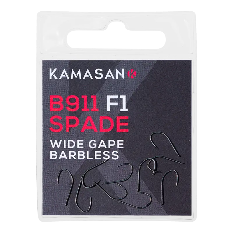 Size 20 B911 F1 Spade End Barbless Fine Wire Hooks Kamasan