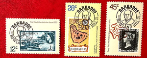 BARBADOS Sc#491-1493 Sir Roeland Hill Mint NH OG VF/XF 14-368)