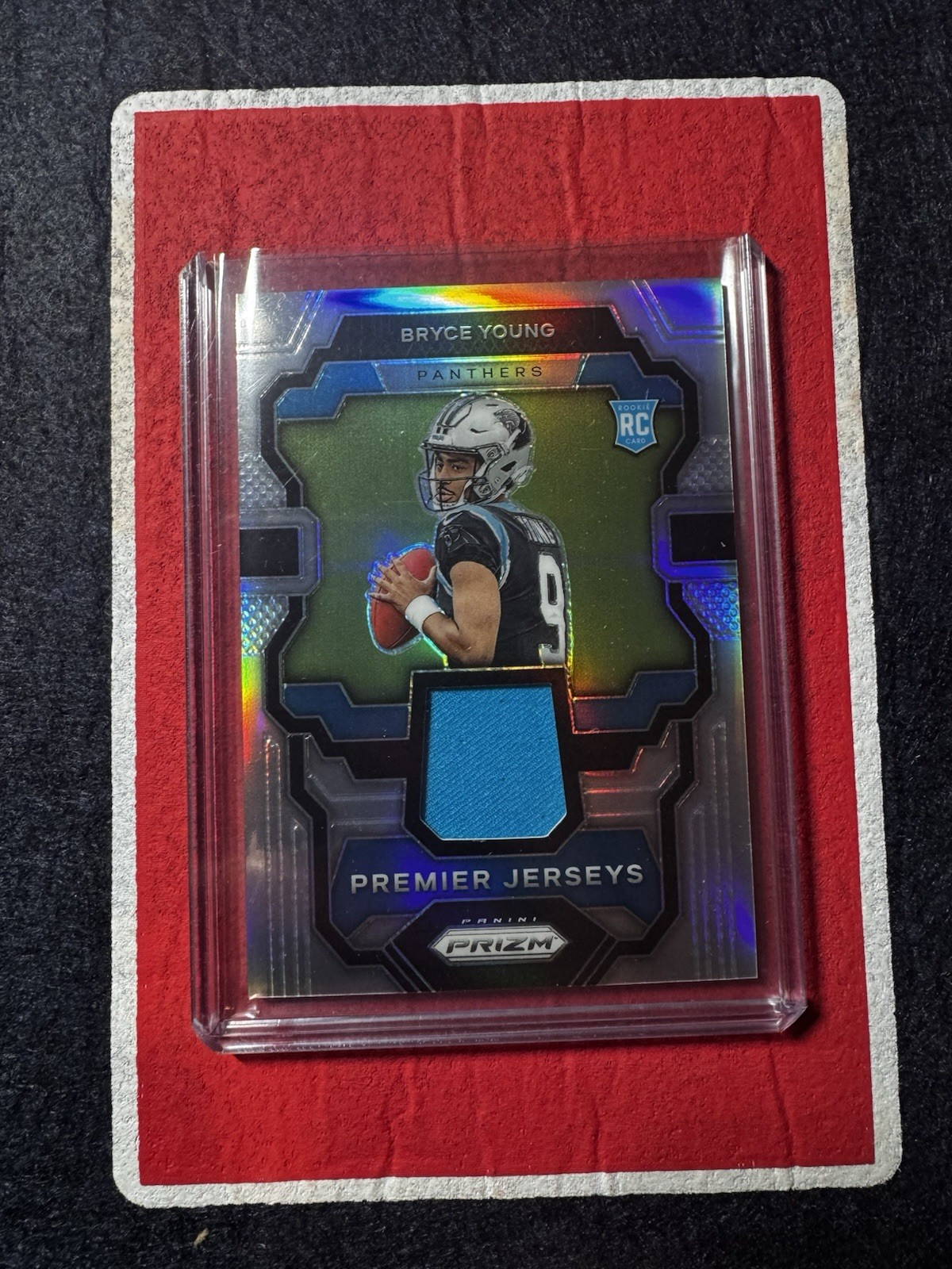 2023 Panini Prizm Bryce Young RC Premier Jersey Patch Silver Prizm Panthers