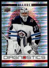 2020-21 UD Allure Diagnostics red Connor Hellebuyck #D-13