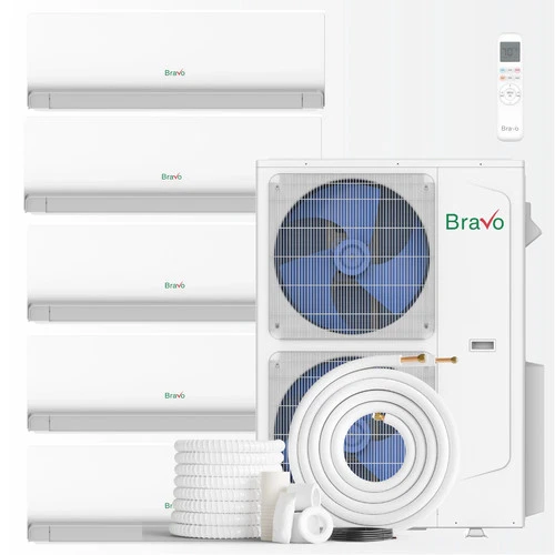 Bravo 5-Zone Mini Split AC & Heat Pump 42000 BTU Wall Mount 9K+12K+12K+12K+12K