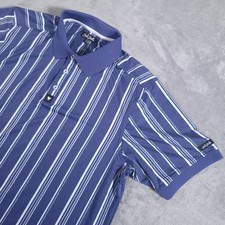 Bad Birdie Ridge Polo Shirt Mens XL Winning Streak Cobalt Blue Stripe Golf NEW