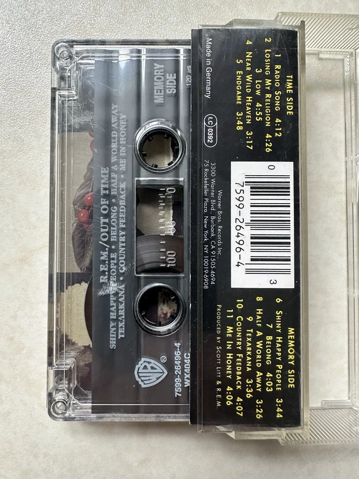R.E.M. Out Of Time Cassette Warner Brothers - Image 3 of 3