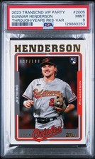 2023 Topps Transcendent Gunnar Henderson Rookie Card RC #32/100 PSA 9 Pop 2