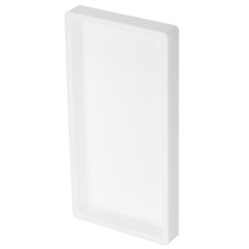 8" x 4" Silicone Bathroom Tray Soap Dispenser Tray for Home Pure White