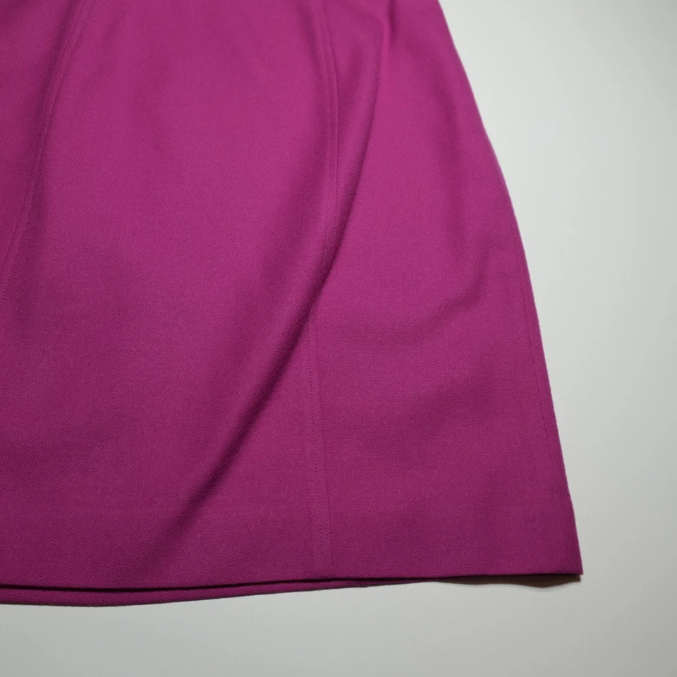 Hermosa falda lápiz Classiques Entier para mujer 8 fucsia oscura 100 % lana a medida Foto 3 de 4