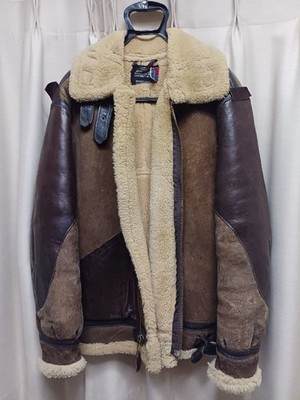Schott Raf B-3 Flight Boa Jacket Blouson Men Size 40 Mouton Genuine