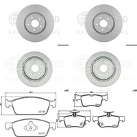 Hella Bremsscheiben + BelÄGe Vorne + Hinten Passend FüR Ford Kuga II 2 MK2
