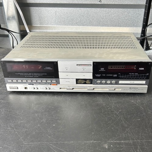 TESTED Hitachi HTA-6F Stereo Tuner Amplifier Silver Vintage HiFi Home Japan
