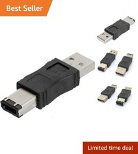 6 Pin Firewire to USB Type A Male Converter - Convenient Plug-and-Play Access