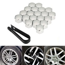 20x Radschraubenkappen Abdeckungen Radmuttern Set 17mm Chrom Glanz + Neu