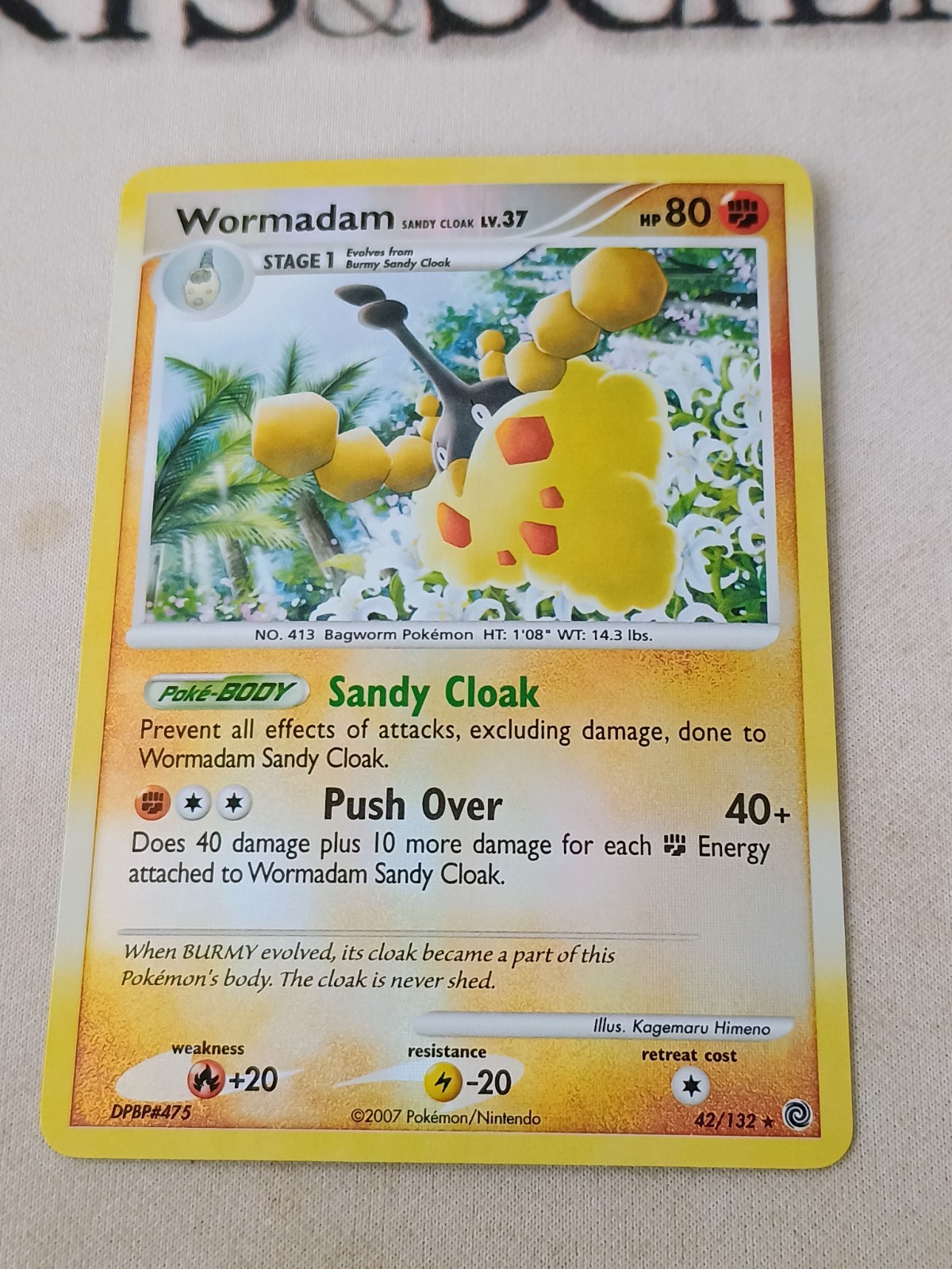 Wormadam Sandy Cloak 42/132 Secret Wonders Reverse Holo