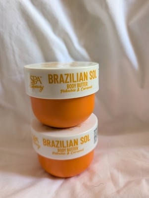 SPA luxury Brazilian Sol Hydrating Body Butter Pistachio Caramel 6 oz, 2pk