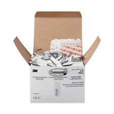 Command? General Purpose Hooks, Metal, White, 2 lb Cap, 35 Hooks and 40 Strips/P 1.28 per strip