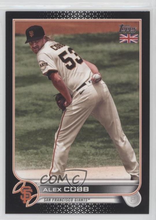 2022 Topps UK Edition Black 61/125 Alex Cobb #84 2d8