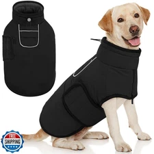 AOFITEE Coats for Extra Large Dogs, Warm Dog Winter Jacket with Harness Hole,