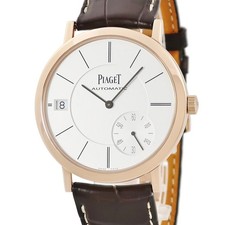 Piaget Altiplano 40mm G0A38131 Automatic Silver Dial Brown Strap Watch