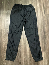 Vintage Nike Men s Black Nylon Track Pants L Regular Solid Elastic Waist Pull On