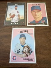 Ted Lilly 3 card lot 2007 2008 Topps #456 Heritage #245 #399 Chicago Cubs