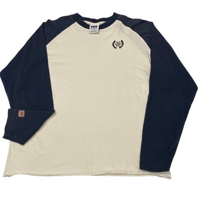 Helly Hansen Long Sleeve Baseball Tee Shirt Logo Vintage Women's Medium Cotton