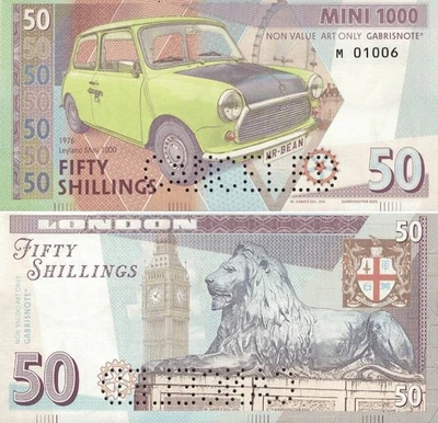 England 50 Shillings 2025 Fantasy Mini Cooper UNC Gabris Matej M 01006 CANCELED - Image 1 of 4