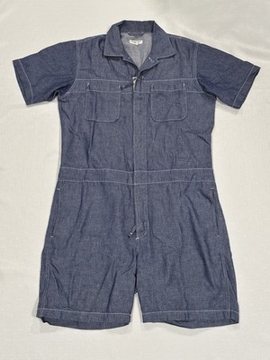 Engineered Garments Combi Suit Shorts Boiler sz Medium Blue Made in USA