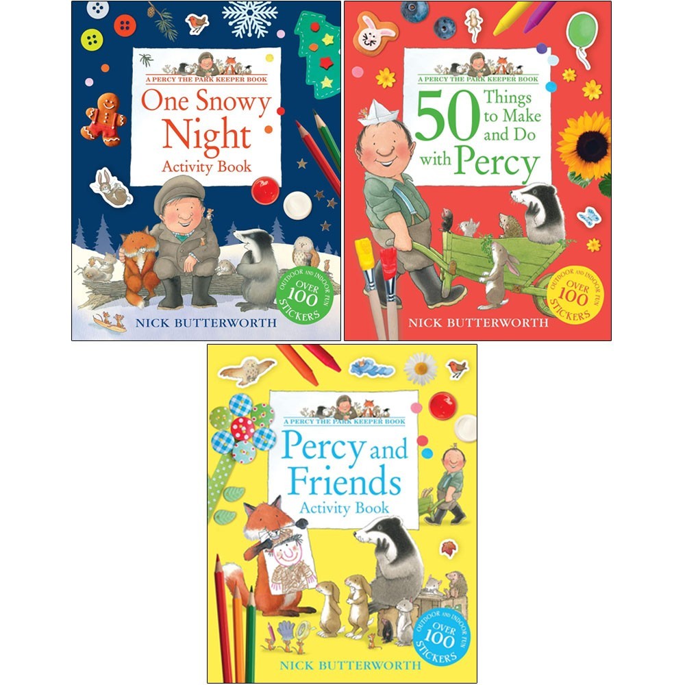 Nick Butterworth Collection 3 Books Set One Snowy Night,Percy and Friends