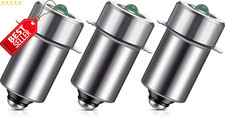 3 Pieces 3-6V LED Bulb Flashlight Replacement Bulb 3W Dc3V P13.5S LED Flashlight