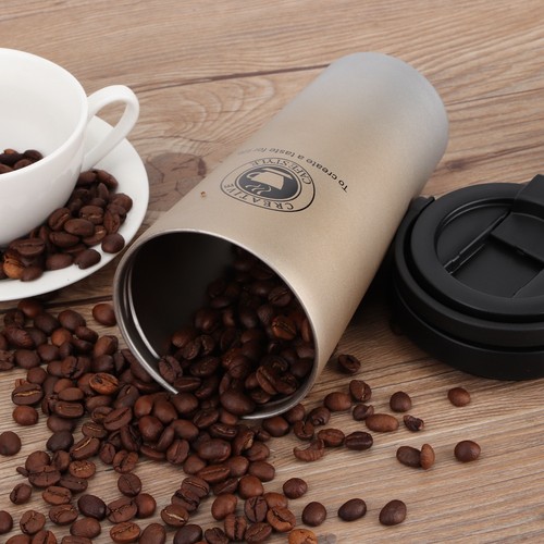 (Gold)500ml Stainless Steel Car Insulated Vacuum Cup Frosted Portable Coffee - Bild 7 von 11