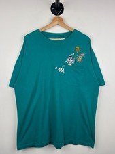 Vintage 90s Disney Snow White Embroidered Green Pocket Tee Size XL