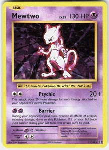 Mewtwo 051/108 XY Evolutions Cracked Ice Holo Deck Exclusives