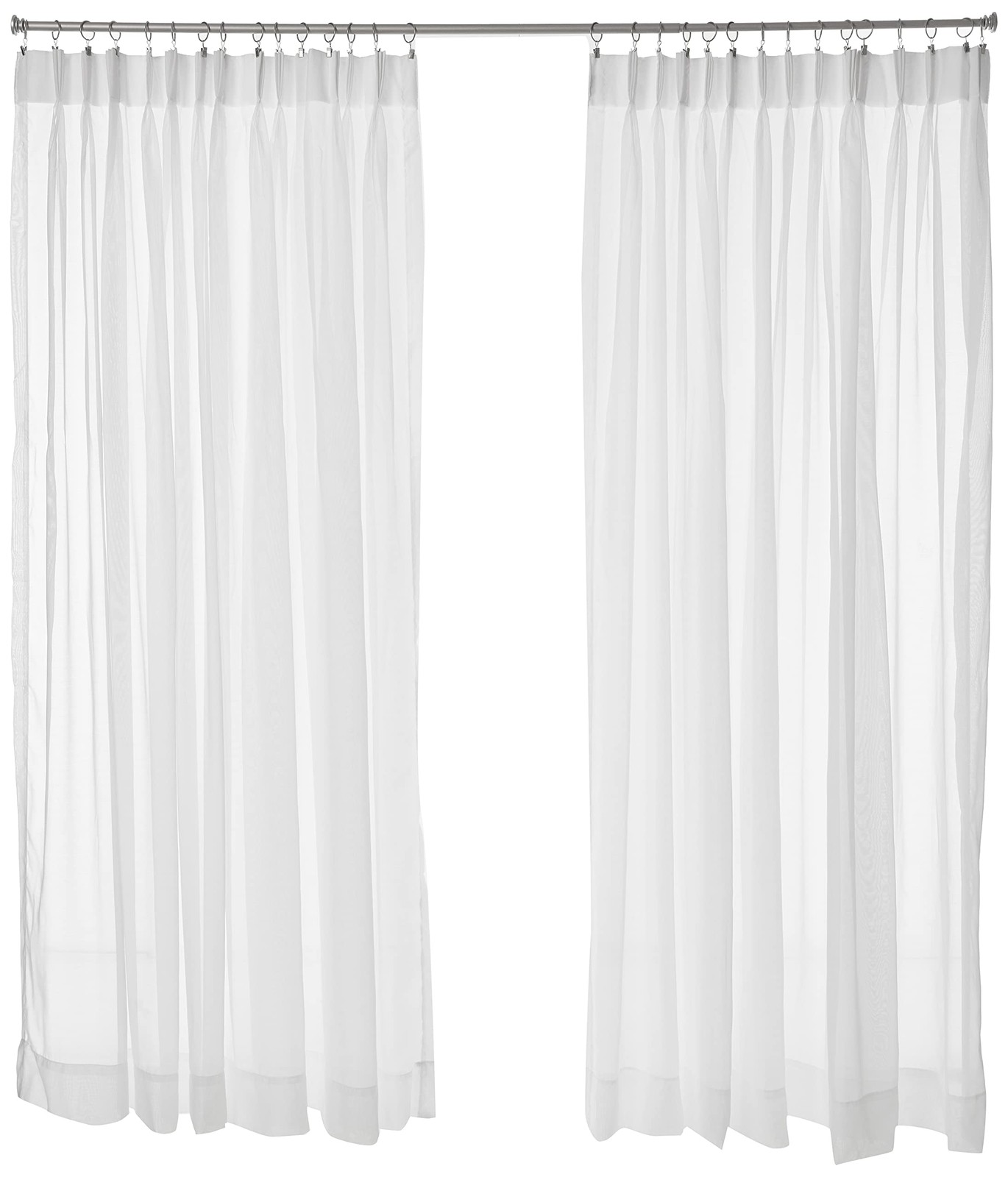 Stylemaster Splendor 72x84 White Pinch Pleated Drapes Pair 2 Panels